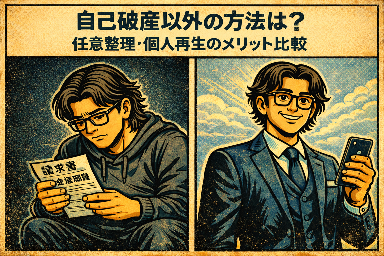 【7-2】自己破産以外の方法は？任意整理・個人再生・自己破産の違いを比較
