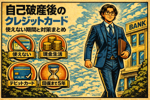 【4-2】自己破産後のクレジットカード|使えない期間と対策まとめ