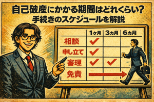 【3-4】自己破産にかかる期間はどれくらい？手続きのスケジュールを解説