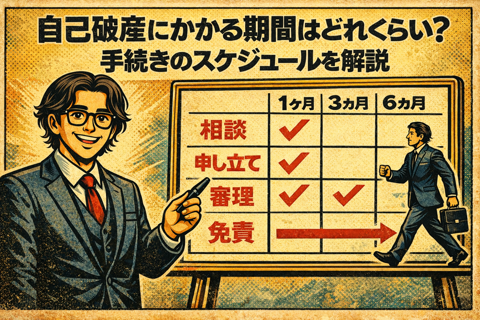 【3-4】自己破産にかかる期間はどれくらい？手続きのスケジュールを解説