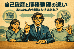 【1-5】自己破産と債務整理の違い｜あなたに合う解決方法はどれ？