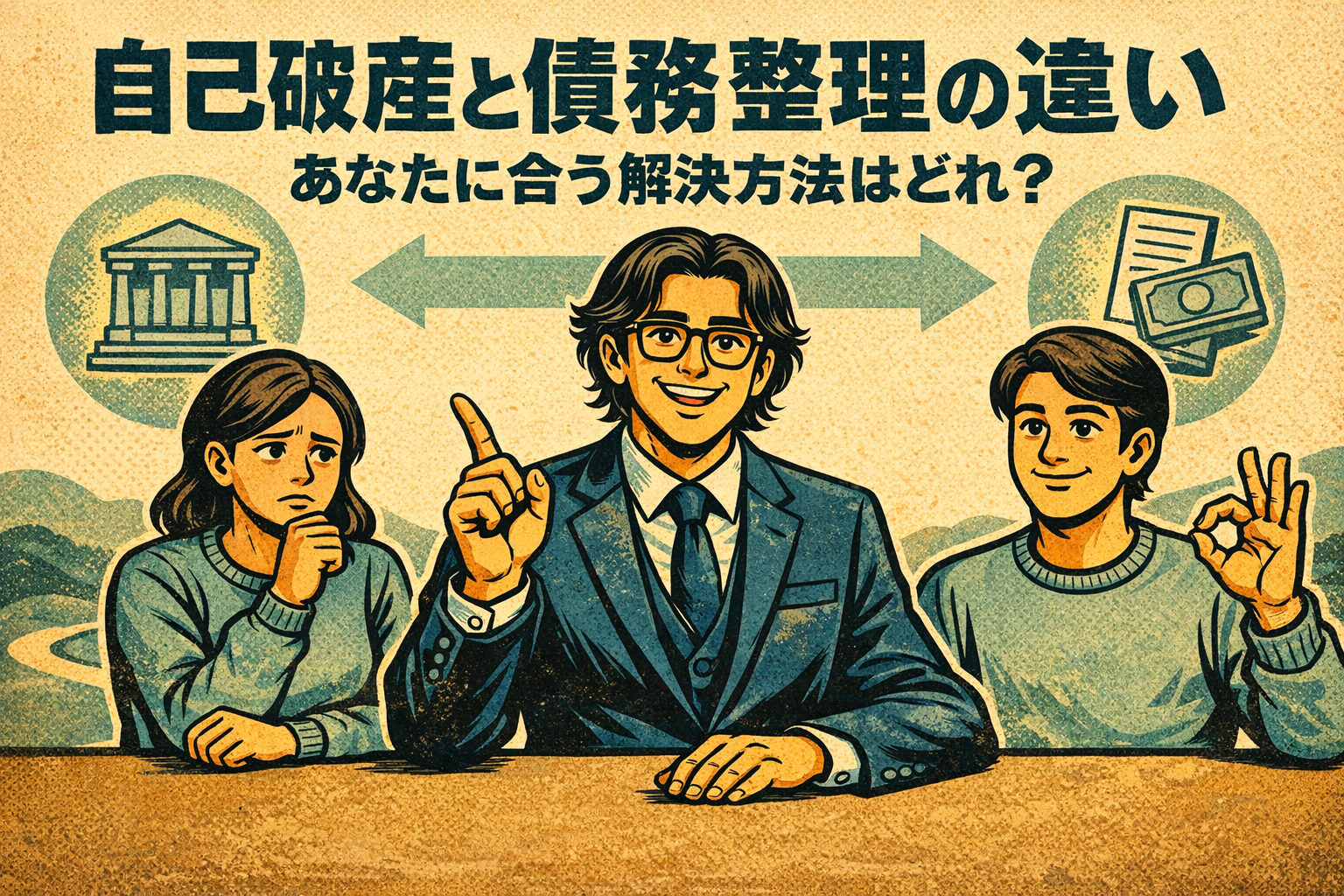 【1-5】自己破産と債務整理の違い｜あなたに合う解決方法はどれ？