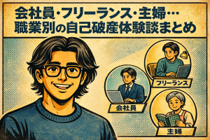 【6-4】会社員・フリーランス・主婦…職業別の自己破産体験談まとめ